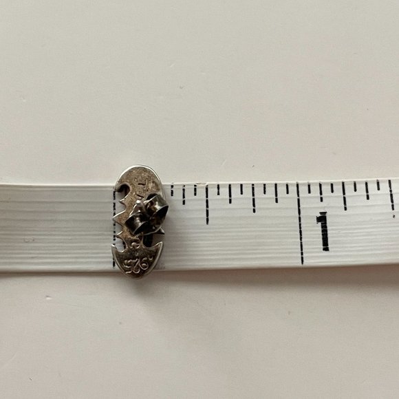 TM & DC Comics Batman Logo Earrings Cutout Sterling Silver Stud - Picture 11 of 13